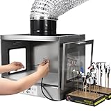 Qiang Cabina di Essiccazione Vernici 300W per Modellismo, Cappa Aerografo con Ventilazione Anti-Odore, Timer 0.5-24h, Temperatura 25-50°C, Ventola Integrata e Tubo di Scarico Estensibile