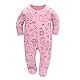 Schlafstrampler Baby Junge Maedchen 3er Unisex Pyjamas Baumwolle Strampler Jumpsuits Langarm Spieler Babykleidung mit 0-6 Monate