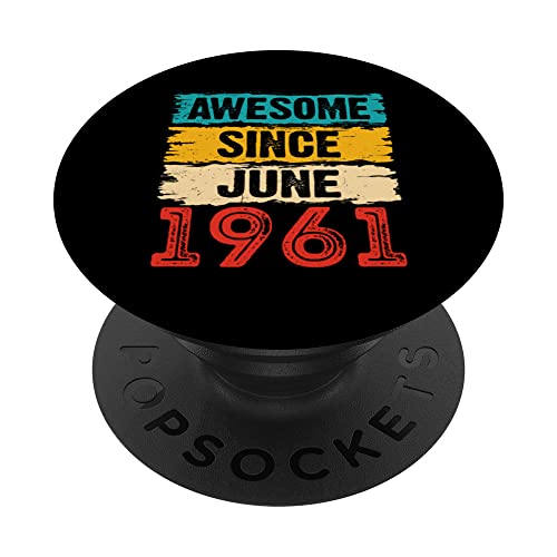 Regalos de 62 años impresionantes desde junio de 1961 62 cumpleaños PopSockets PopGrip Intercambiable