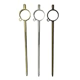 Craft Tamago【1本】オリジナルかんざしパーツ セッティング付き カン付き レジン空枠 アクセサリーパーツ 和風 ハンドメイド 材料 卸 ポイント利用可 (金古美)