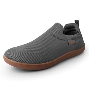 Men’s Barefoot Shoes Minimalist Slip on Cross-Trainer Shoes Wide Toe Walking Shoes Zero Drop Sole Trail Running Sneakers Gym Workout Casual