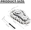 Yeefunjoy Fidget Bike Chain Fidget Toy allevia Il Riduttore di Stress - Linkage Bike Chain Ruota Design Doppio Gears, Finger Toy Perfetto per Adulti Bambini ADD, ADHD, ansia e autismo - Argento #1