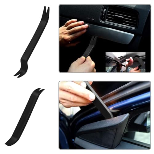 flintronic 3PC Auto Zierleistenkeile, Hebelwerkzeug Auto Set, Demontage Werkzeug Innenraum Verkleidung, Türverkleidung-Werkzeug für Fahrzeug-verkleidung Reparatur Zierleisten Keil Clip Löser(Schwarz)