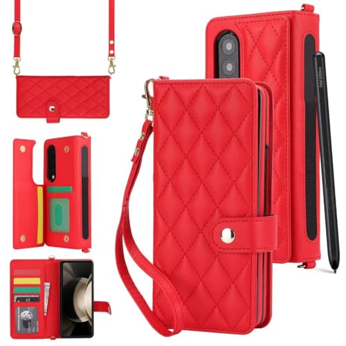 Housse Samsung Z Fold 3 5G portefeuille en cuir pour sorties et trajets
