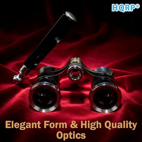 HQRP Binoculares Opera 3x25 Negro con Plata miniatura 4