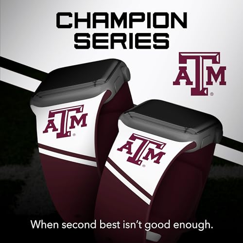 Affinity Bands Texas A&M Aggies Champion Series HD Watch Band Compatible with Apple Watch (38/40/41mm Short)