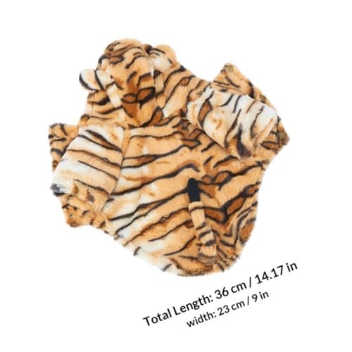 Disfraz de invierno para perro con estampado de tigre miniatura 2