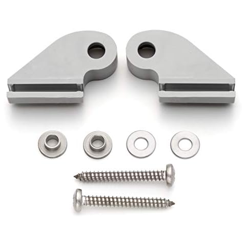 ShowerPart Set of 2 Shower Door Guides SP11 Grey Left and Right Sides Metal Insert and Screw Shower Door Replacement Parts Coram Premier And Optima Showers Replacement Parts 2x Cover
