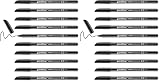 Edding Rotulador punta fibra 1200 negro n.1 punta redonda 0.5 mm (Paquete de 2)