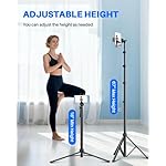 67" Phone Tripod, MIIASI Extendable Tripod for iPhone, Selfie Stick with Remote and Phone Holder, Compatible with iPhone/Android/Camera, Light Stand (Black) - Image 2