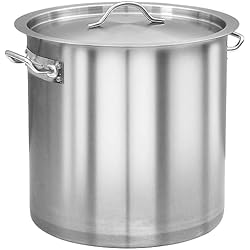 Cacerolas Para Restaurantes vidaXL Olla Grande para Catering Restaurante Fiestas Cazuela Cacerola para Mucha Gente Comedor Acero Inoxidable 27 L