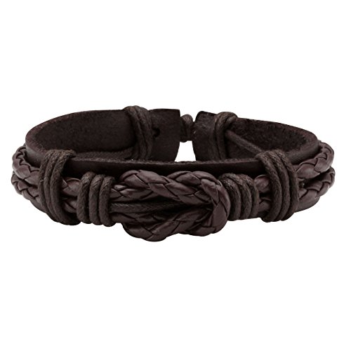 Eigso 6 Pcs Braided Leather Bracelets for Men Women Hemp Cords Wrap Bracelet Adjustable - Image 3