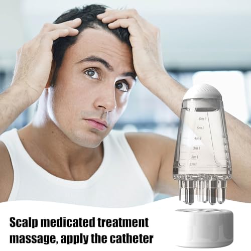 Aplicador de óleo para couro cabeludo Pente de cabelo com cabeça de bola rolo pequeno Guia para cour