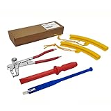 ZERINT Tyre Repair Tools, Wheel Weight Tool Kit - 2pcs Rim Protector, 1pc Scraper, 1pc Balance Weight Plier,1pc Valve Stem Puller for Car, Trucks, ATV, SUVs