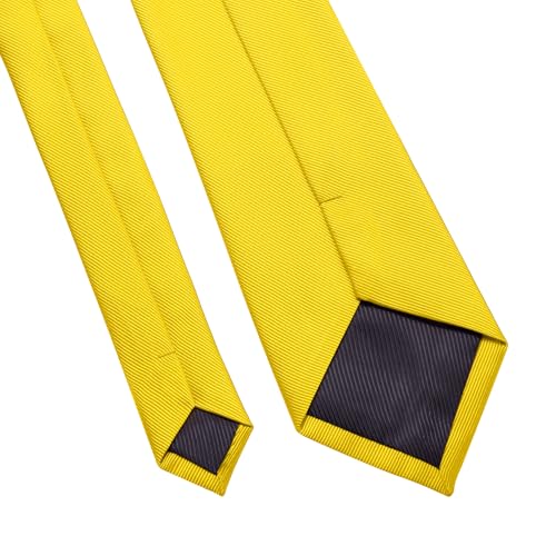 Image of DecTwig Men's Ties Solid Color Formal Neckties 3.15 inch (8CM) Black Ties For Men