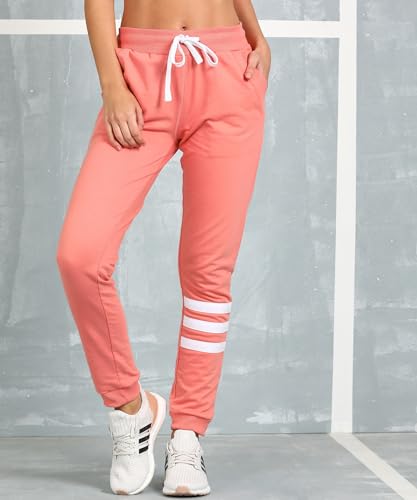 Image of Alan Jones Clothing Women's High Rise Solid Slim Fit Joggers Track Pant