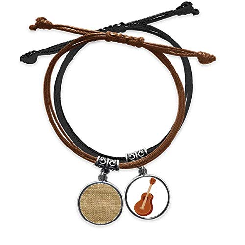 Pulsera de guitarra el regalo original para musicos con cordon ajustable y cuero suave