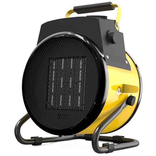 Karveden Outdoor Heater for Patio, Portable Space Electric Heater for indoor use, Super Long Cord, Overheat Protection, Small Fan for Greenhouse, Garage, Office, Outside, Tent, Room