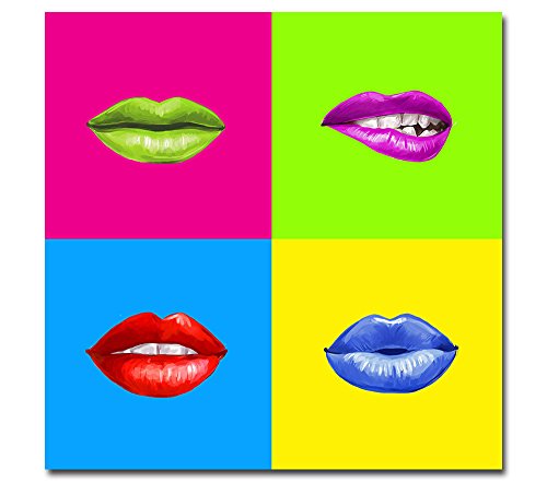 Pop Art Poster - The Lips - Retro-Kunst ähnlich Andy Warhol, Lippen Popart für Loft Cover