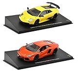LAMBORGHINI-SAMMLUNG OPO 10 - Los mit 2 Autos 1/43 Ixo kompatibel mit Lamborghini : Aventador LP 700-4 + Murcielago LP 670-4 Superveloce (02 + 03)