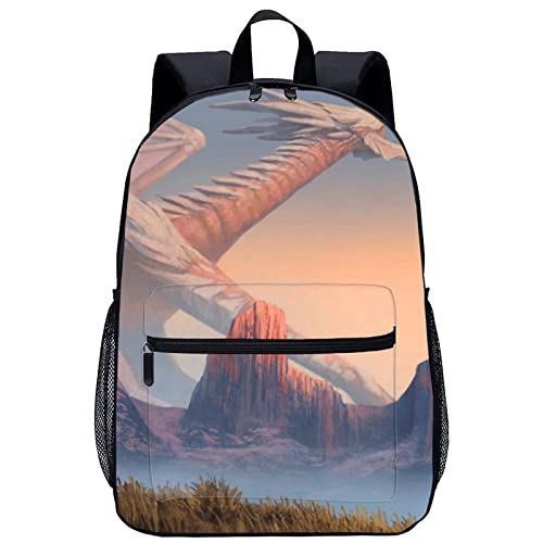 Mochila escolar de dragón para excursiones al aire libre y días de ocio urbano 1