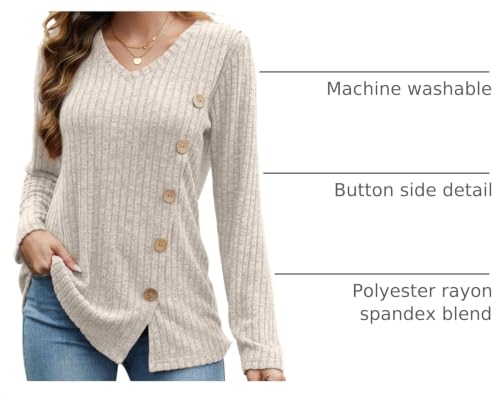 Image of Dimur Sweaters for Women Trendy 2025 Long Sleeve Shirts Ligheweight Sweatshirt Loose Fit Tunic Tops