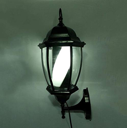 EOVL Poste De Barbero Luminoso De Exteriores Poste De Peluqueria Barber Pole Led Giratorio Para Peluquería Salón Tienda Firmar Pared- Montado Lámpara - Rojo Azul Y Blanco Pequeño 49