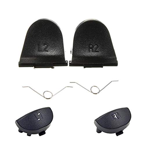 Ps4-controller Ersatzteile L1 L2 R1 R2 Taste 2 Federn Schwarz Ps4-controller Ersatz Dauerhaft Zubehör 6pcs Cover