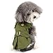 Zunea Small Dog Trench Coat Winter Warm Puppy Jacket Coats British Style Pet Dogs Girl Boy Clothes Cold Weather Clothing Windproof Apparel for Chihuahua Yorkshire Green XXL