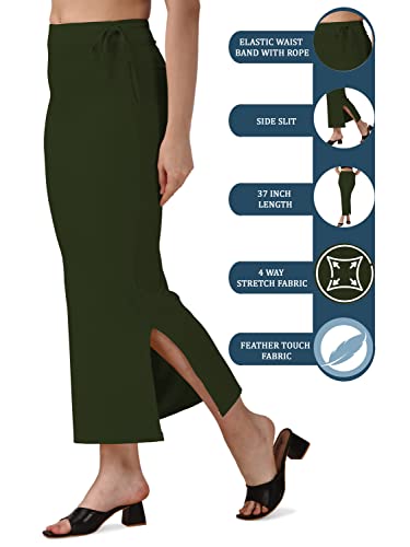 Image of Mehrang Microfiber Saree Shapewear Petticoat for Women, Cotton Blended Shape Wear Dress for Saree