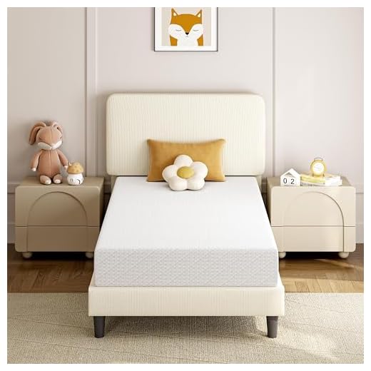 Yaheetech 8 Inch Twin Mattress 3 Foam Layer Cooling Gel Memory Foam Mattresses, Green Tea for Fresher Sleep, Medium Firm, CertiPUR-US Certified, Twin Size Mattress in a Box