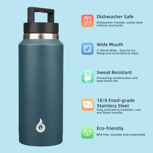Image of BJPKPK 36oz Insulated Water Bottle Stainless Steel Water Bottle with Handle