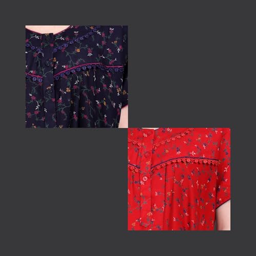 Image of Women's Alpine Floral Print Maxi Night Gown