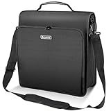 Zzrywuty Zipper Binder, 3 Inch 3-Ring Binder with Zipper, Expanding Folders and Shoulder Straps & Handles, 3' O-Rings with Multiple Pockets（for 13' MacBook and Tablet） for Middle School- Black