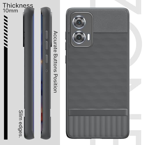 Image of Outlouders Back Cover for Motorola Moto Edge 50 Fusion 5G / Motorola Moto G96 5G | TPU Soft Flexible Shockproof | Full Camera Protection Back Case (Grey)