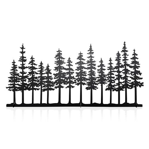 Decoración Mesa Pino Metálico Estilo Rústico Negro miniatura 7