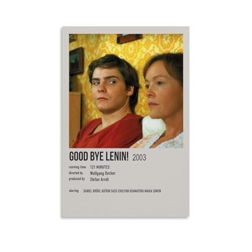 YRWOERHWER Póster de Lenin con texto en inglés 'Good Bye', arte moderno y estético, decoración artística para sala de estar, dormitorio, 20 x 30 cm, estilo sin marco