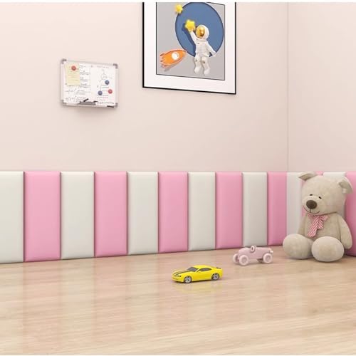 Cabecero acolchado rosa 200x50cm con paneles 3D autoadhesivos para camas de matrimonio 5