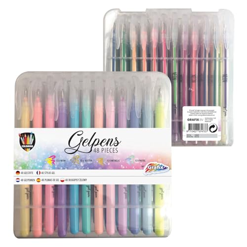 Stylos 48 Gel Pens Grafix 150049 aux pigments intenses et glisse fluide