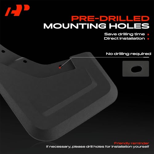 Image of A-Premium Mud Flaps Compatible with Ram | for Ram 1500 2021-2023, No Drilling Required Mud Guards with Hardware Accessories, Set of 4 Front and Rear(TRX Model Only)