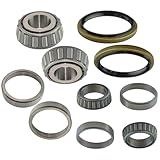 TRQ 8 Piece Inner & Outer Wheel Bearing Race w/Seal Kit LH & RH Sides for Ford Truck