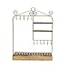 QIAOLI Schmuckständer Schmuck-Display-Rack Schmiedeeisen Schmuck Organizer Stand Lager-Display-Regal für Ohrringe, Halsketten, Armbänder Schmuckbaum (Color : Gold)