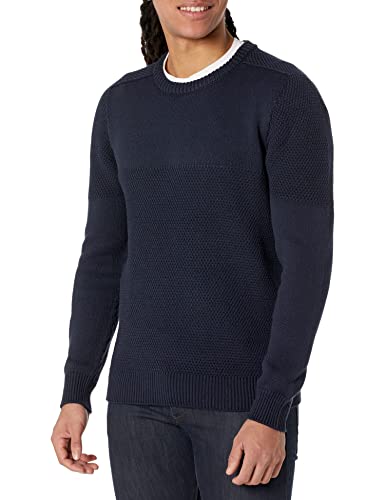 Men's 3D Contrast Stitch Crewneck Sweater