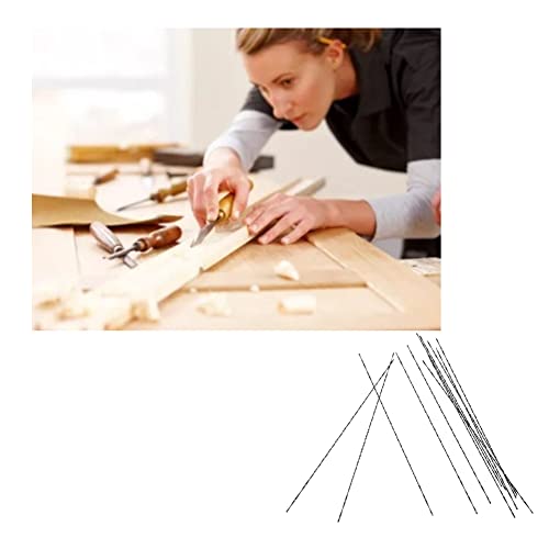 12 Stück Laubsägeblätter mit Spiralzähnen, Feinschnitt Laubsägeblätter Set, für Holz Metallplastik Schneiden Sägen (5#)