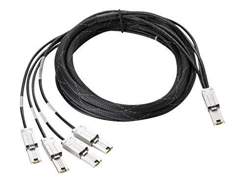 Hewlett Packard Enterprise StorageWorks 4m External Mini-SAS to 4x1 Mini-SAS Cable Noir