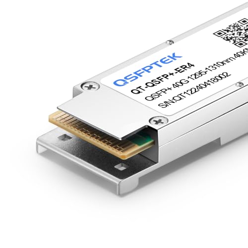 Image of QSFPTEK 40GBASE-ER4 QSFP+ Module, 1310nm 40km DOM LC SMF Optical Transceiver for Cisco QSFP-40G-ER4