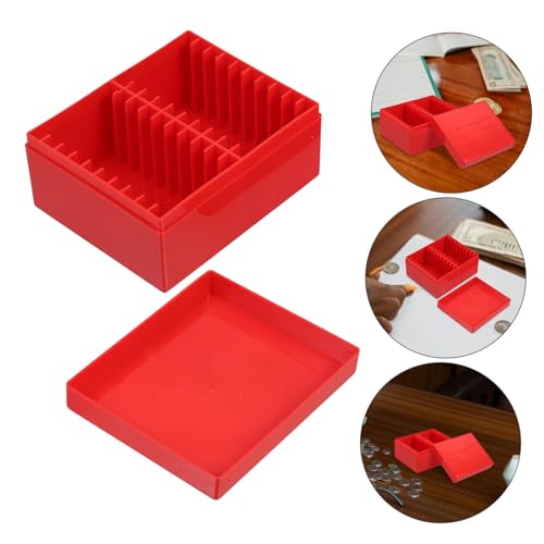 Caja plástica para monedas con 20 ranuras organizadoras miniatura 7
