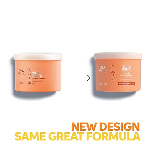 Wella Professionals Invigo Nutri Enrich Deep Nourishing Mask - Instant Deep Nourishment Anti-Frizz Hair Mask With Vitamin E and Oleic Acid - Restore Dry and Damaged Hair 500ml