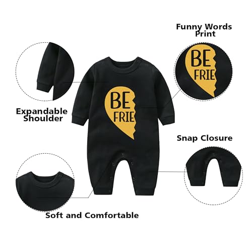 YSCULBUTOL Baby Twins Bodysuit Born Together Friends Forever Newborn Clothes Unisex Twin Outfits With Hat2