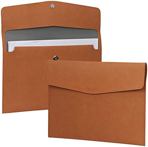 FYY 8PCS Plastic Envelopes - A4 Letter Size Poly Zip Envelopes File Folders, Translucent Expanding Document Wallet Pouch with Zipper for School and Office Supplies, 13 x 9.65 Inches, Assorted Color
